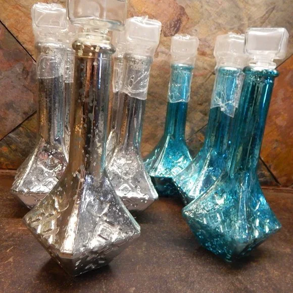 Blue Mercury Painted Decorative Bottles/Stoppers Choice 1 for $16 *** 2 for 20 - Picture 4 of 14